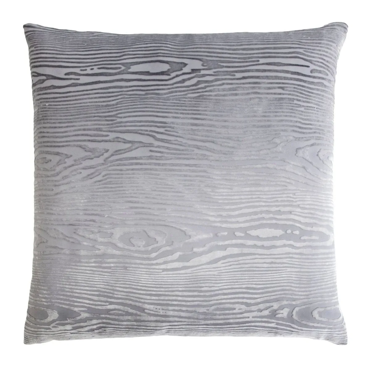 Silver Gray Woodgrain Velvet Pillows by Kevin O’Brien Studio