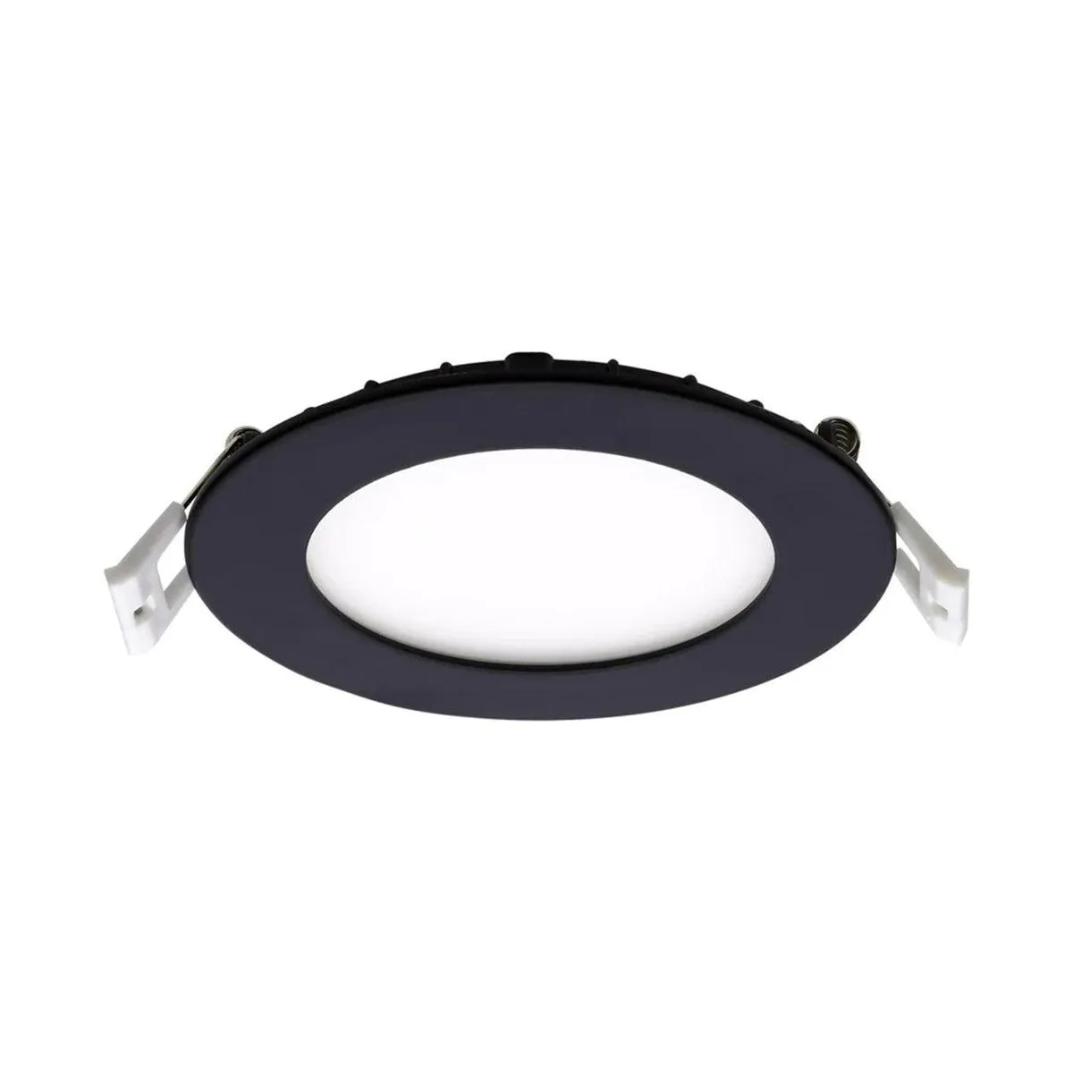 Slim Fit 4 Inch Round Canless LED Recessed Light, 700 Lm, 27K|30K|35K|40K|50K, Black Finish