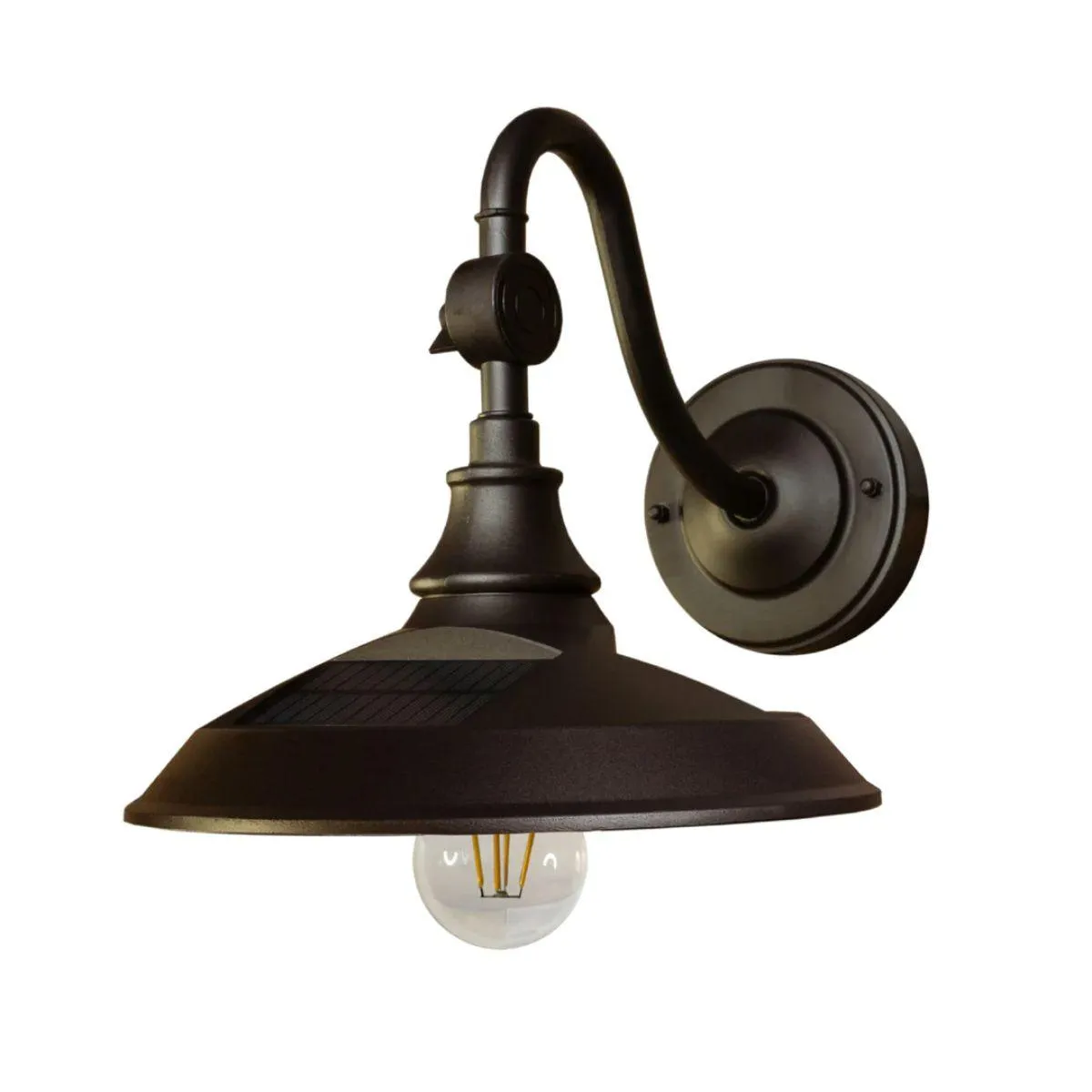 Solar LED Outdoor Barn Light 2700K Dark Bronze finish