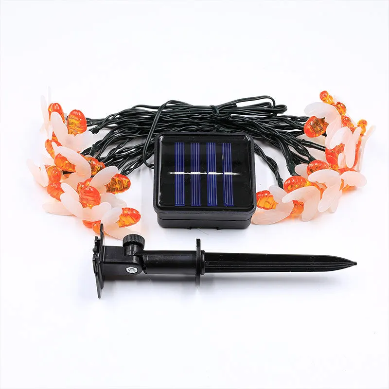 Solar Outdoor String Light Bee Decor Light