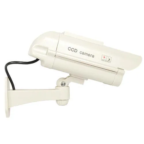 Solar Powered Dummy Camera White