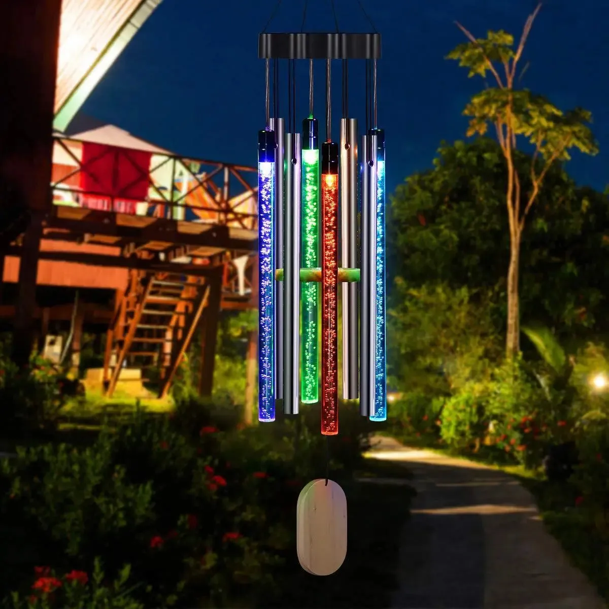 Solar Powered LED Windchimes