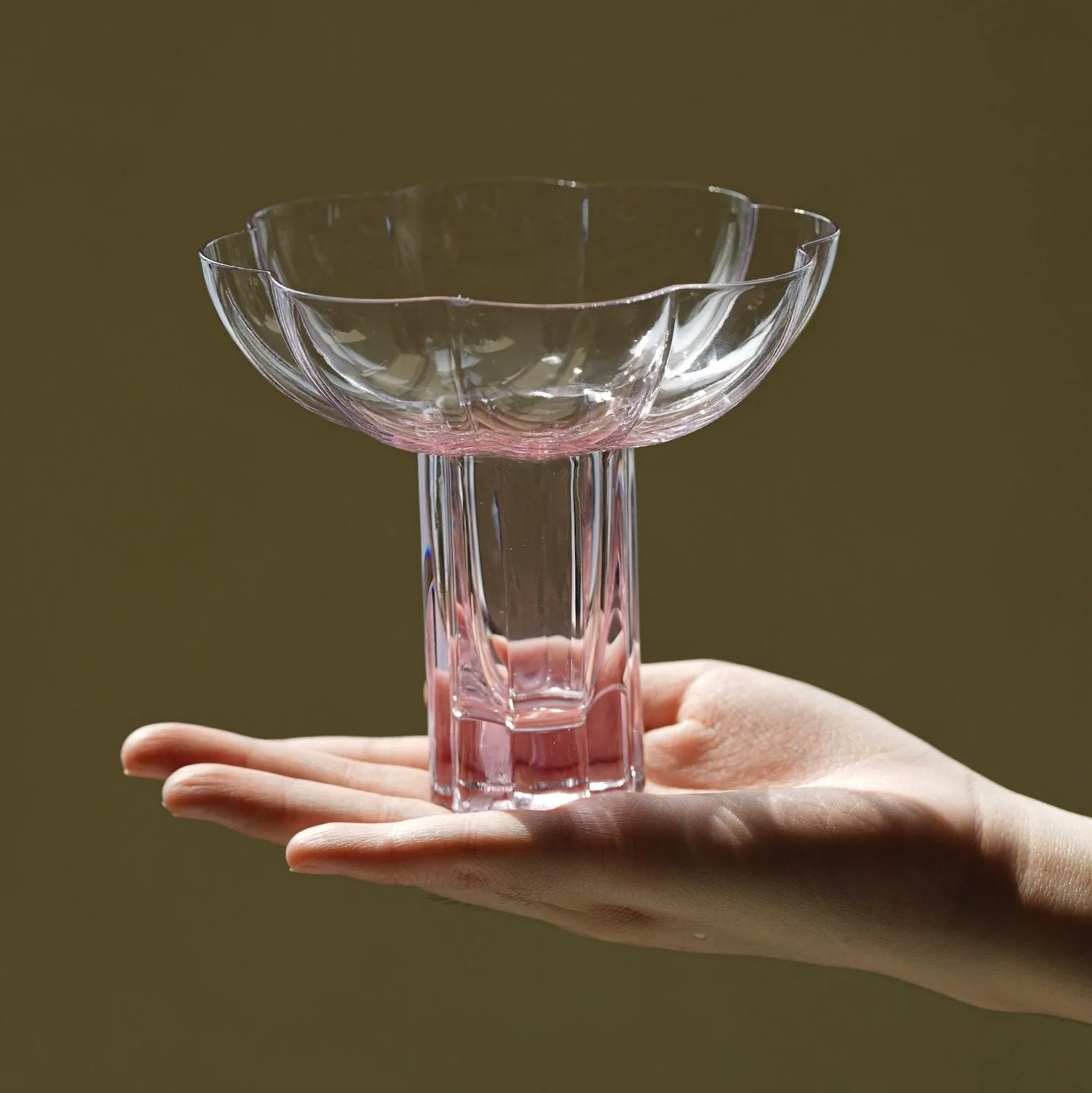 Special Floral Design Glass Cup