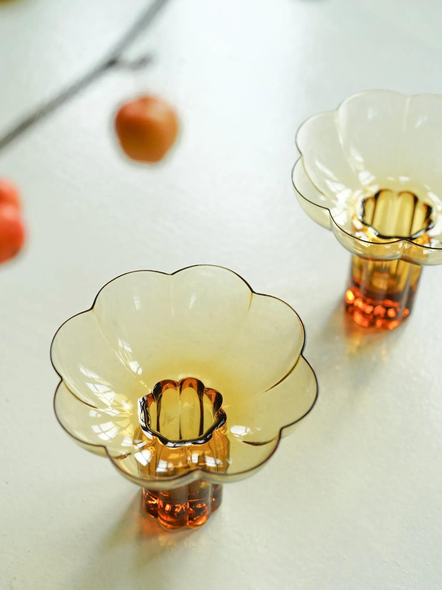 Special Floral Design Glass Cup