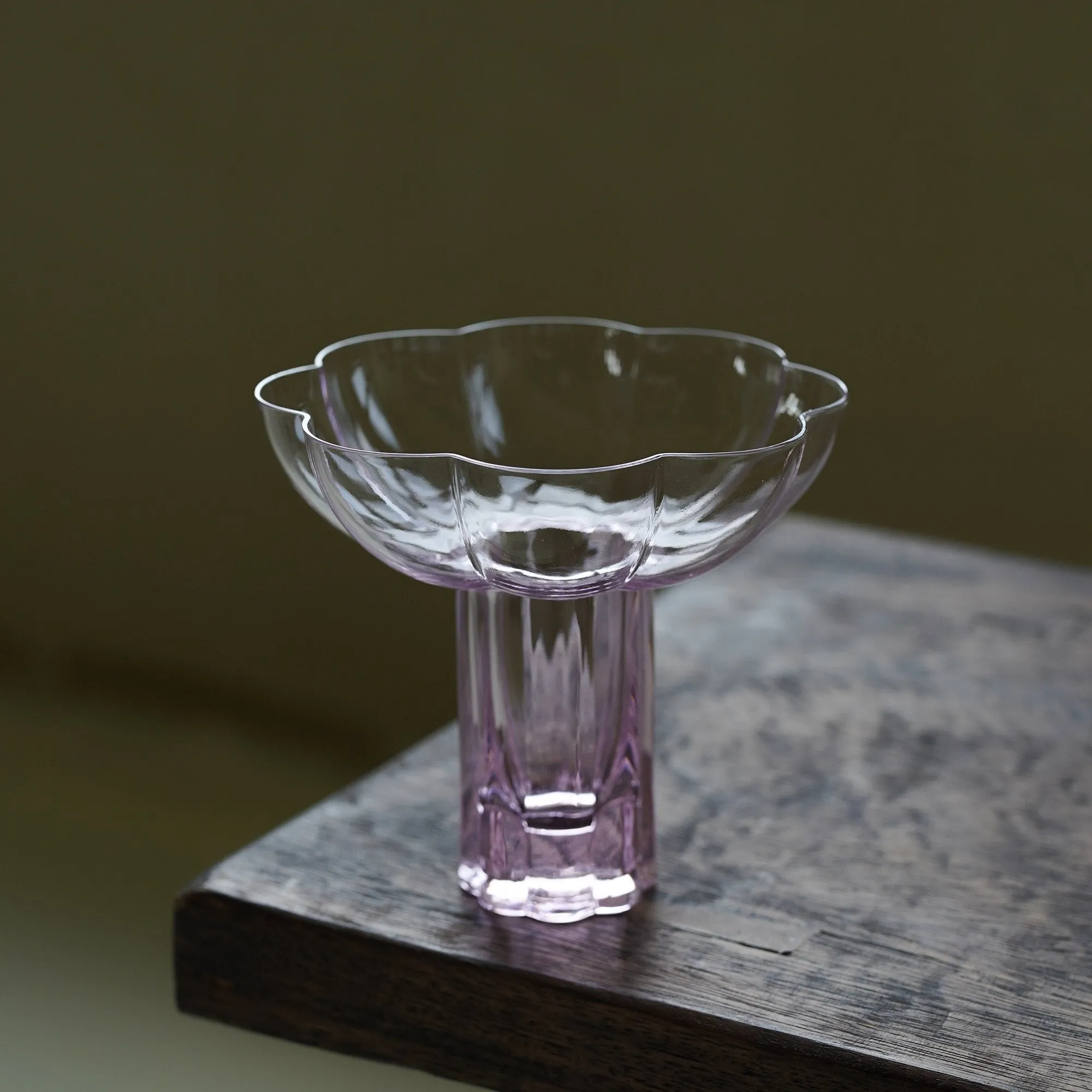 Special Floral Design Glass Cup