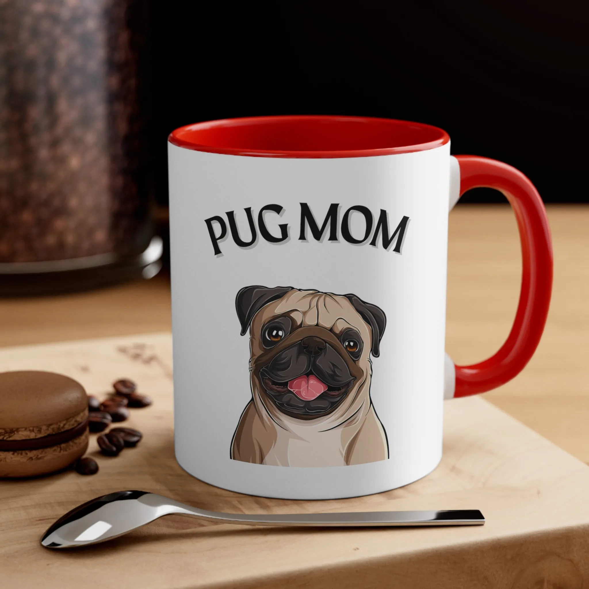 Special Pug Mom Coffee Cup  Multi-Color Coffee Mug Gift for Pug Owners, Dog Lovers, Gift for Her