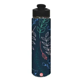 Stainless Steel Sipper Bottle -  Colorful Leaf with Blue Background