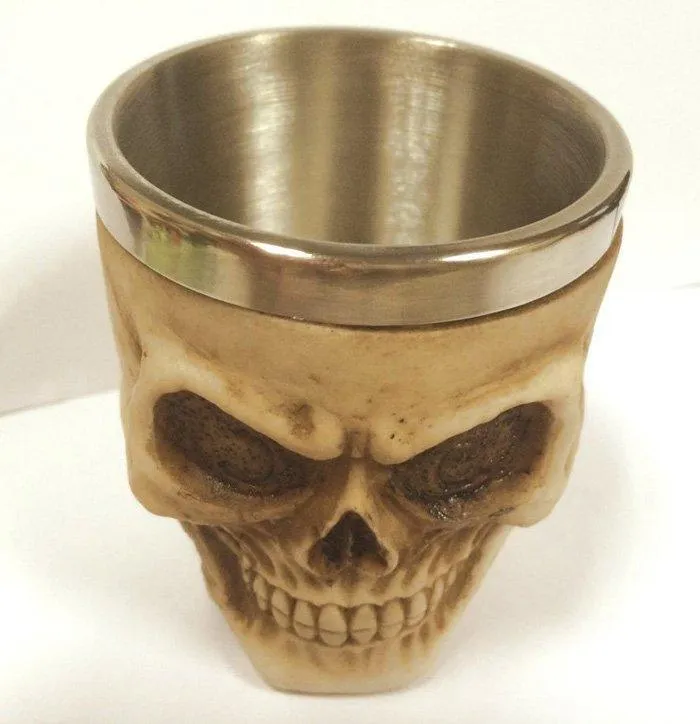 Stainless Steel Skull Wineglass