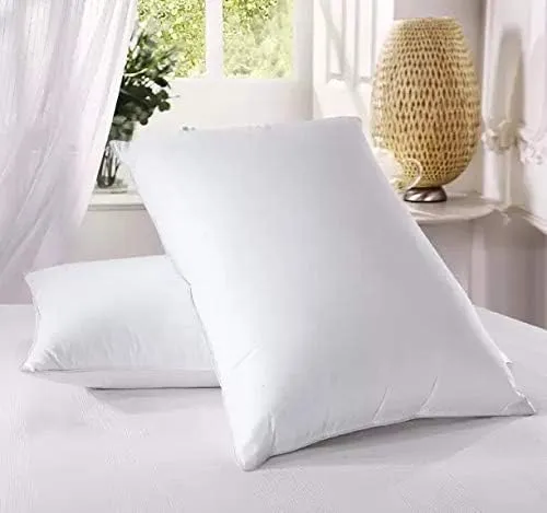 Status Contract Ultra Soft Fiber Filled Fibre Premium Pillow for Home & Hotel Use (16X24, Fiber; White, Pack of 2)