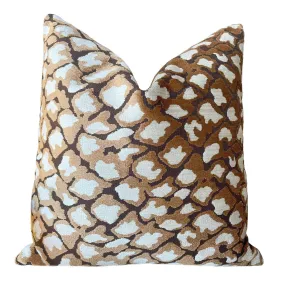 “Stevie” A 70’s Style Leopard Velvet Pillow Cover: Available in 10 Sizes