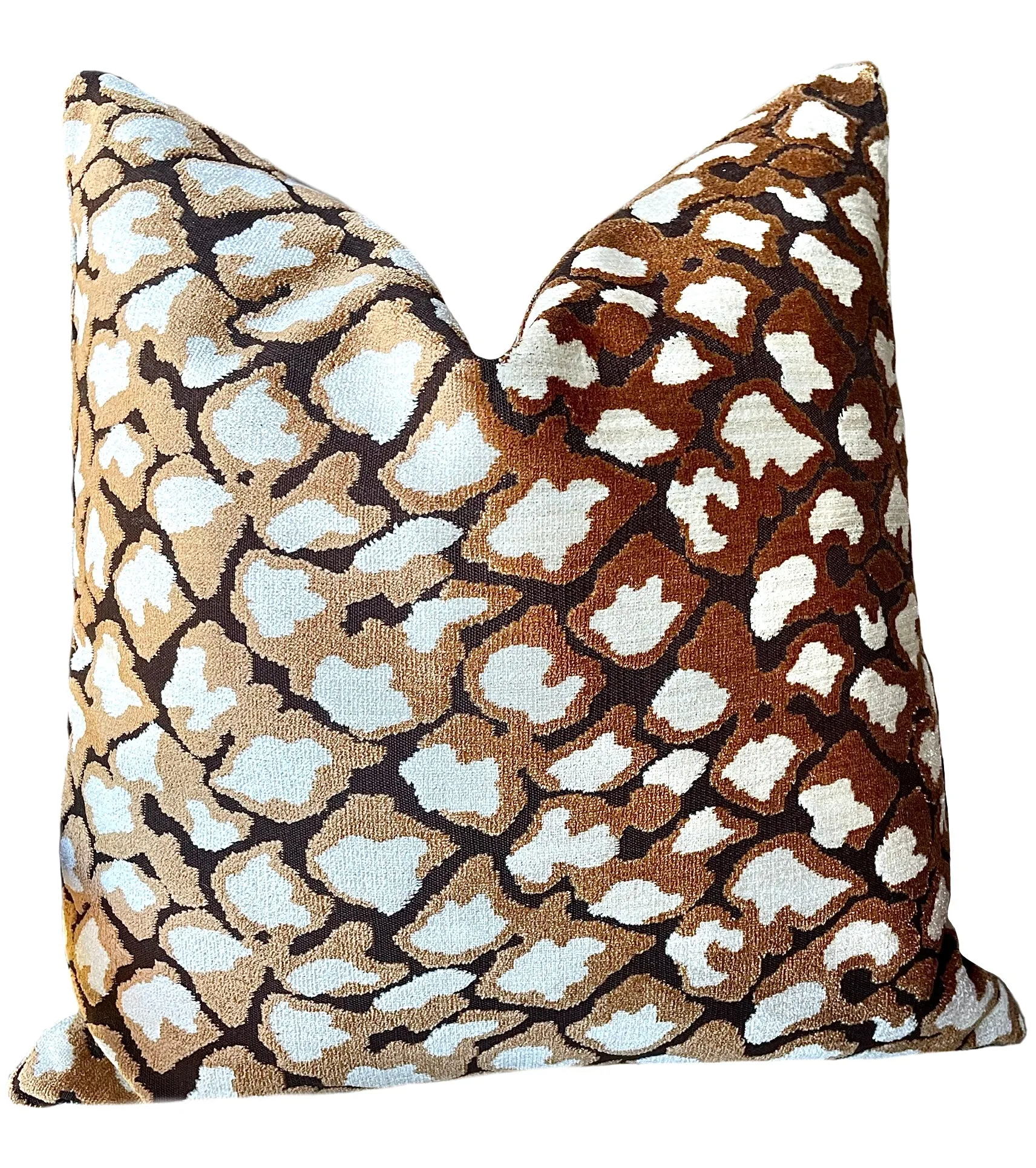 “Stevie” A 70’s Style Leopard Velvet Pillow Cover: Available in 10 Sizes