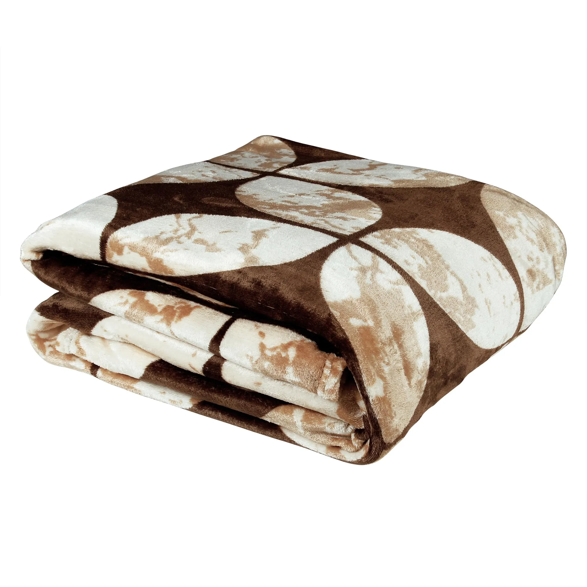 Story@Home Polyester All-Season AC Double Size Finley Blanket– Lightweight 300GSM, Geometric, Slate Brown & Beige. Size: 220x240cm. Ideal as a Blanket, Duvet, or Comforter.