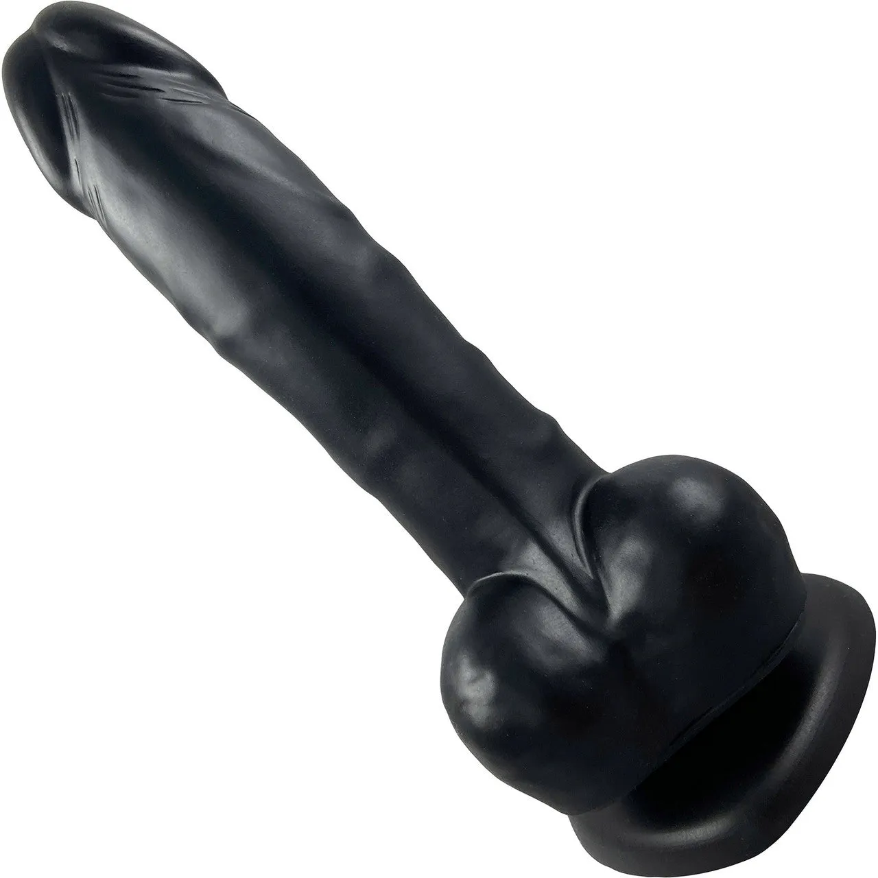 Strap-on-Me Sliding Skin Dual Density Silicone Suction Cup Realistic Dildo - Small Black