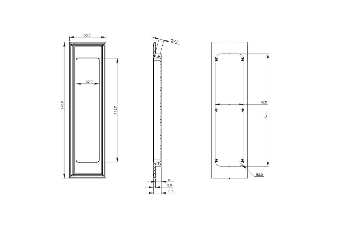 Tall Flush Handle