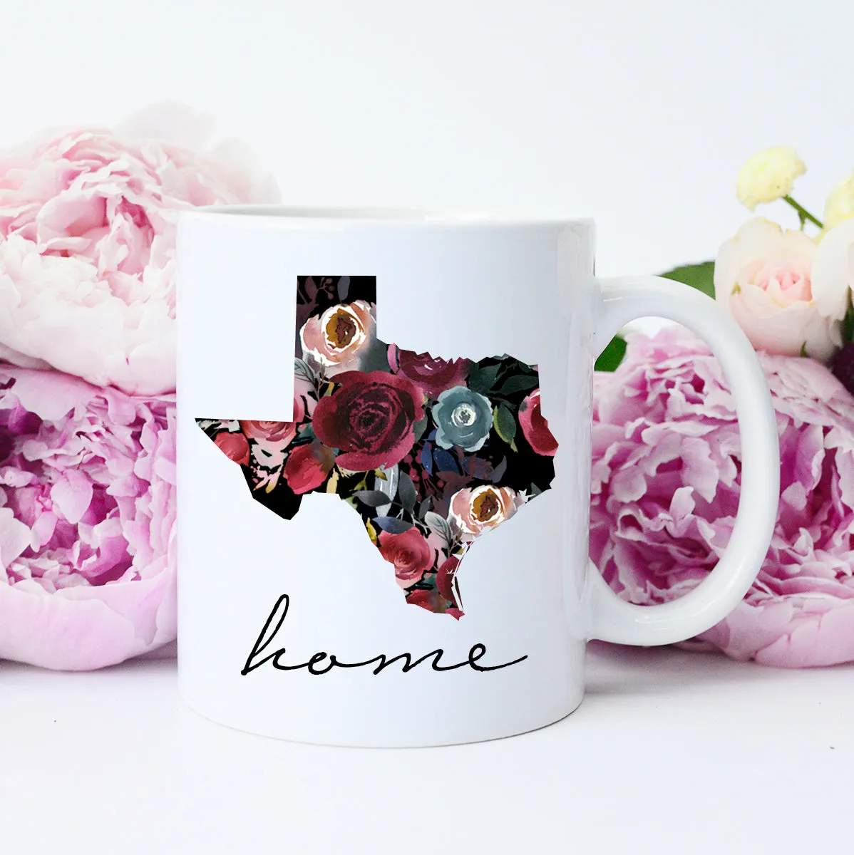 Texas Home with Florals Mug