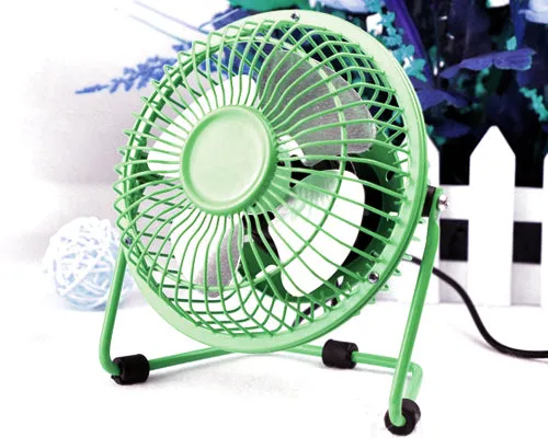 Ultra-quietness Aluminum Laptop PC Mini USB Plug Charger Fan-Green