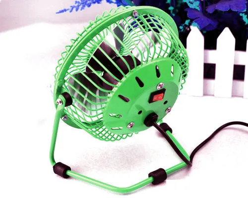 Ultra-quietness Aluminum Laptop PC Mini USB Plug Charger Fan-Green