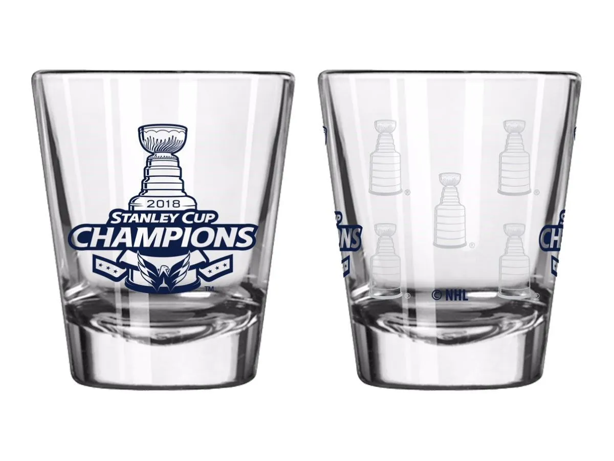 Washington Capitals 2018 NHL Stanley Cup Champions Boelter Satin Etch Shot Glass