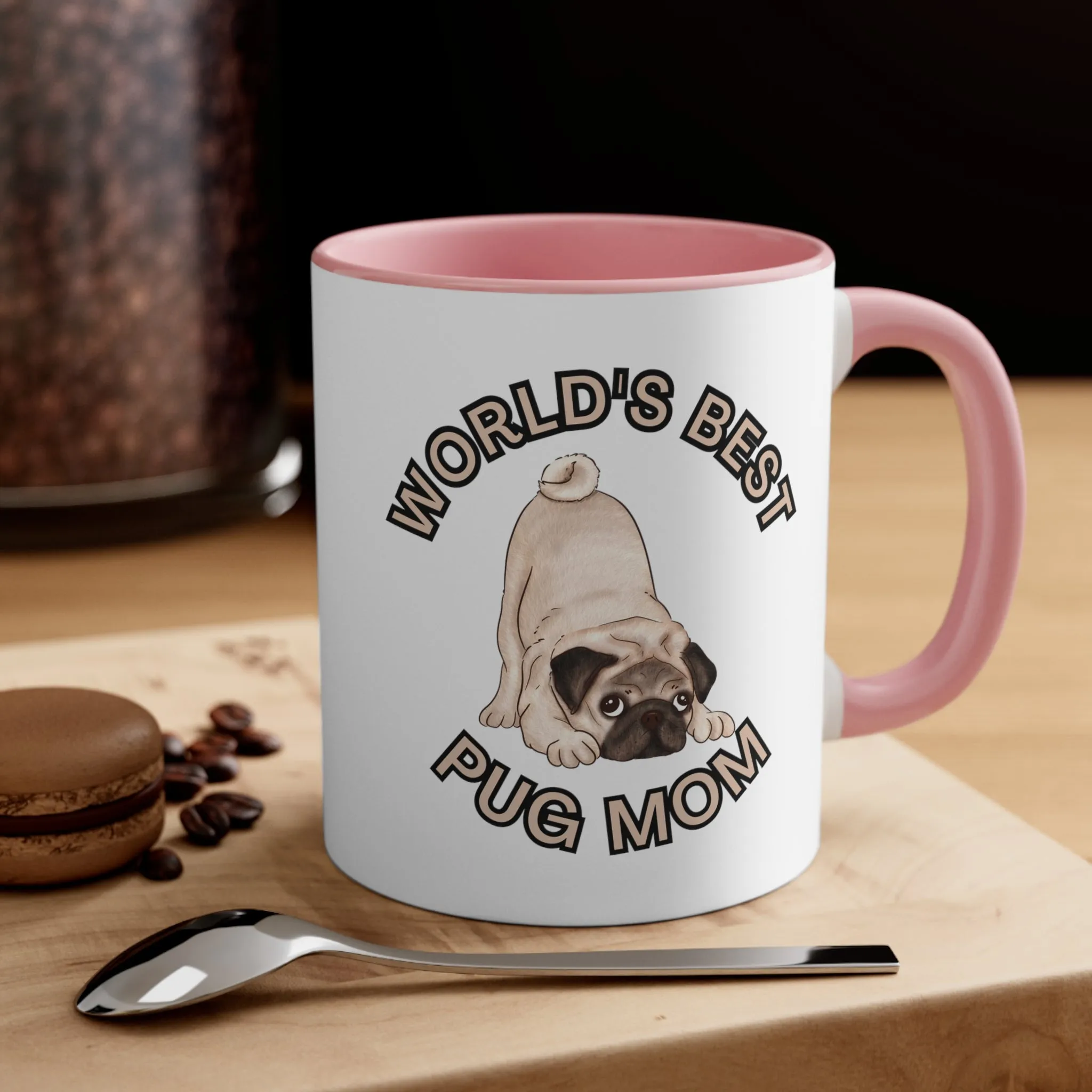 World's Best Pug Mom Multi-Color Coffee Mug for Dog Owners