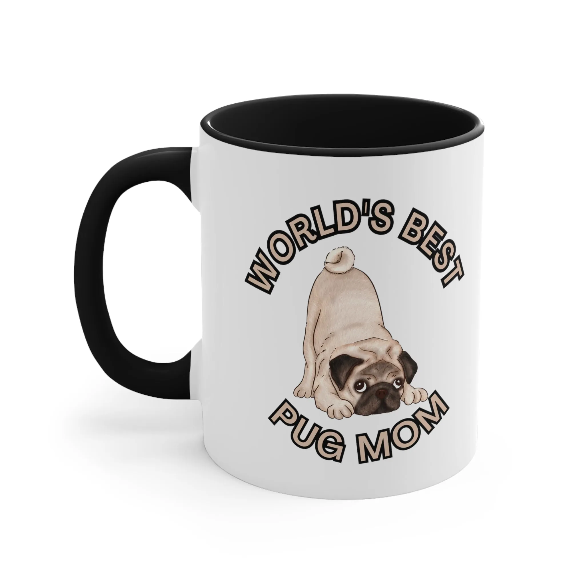 World's Best Pug Mom Multi-Color Coffee Mug for Dog Owners