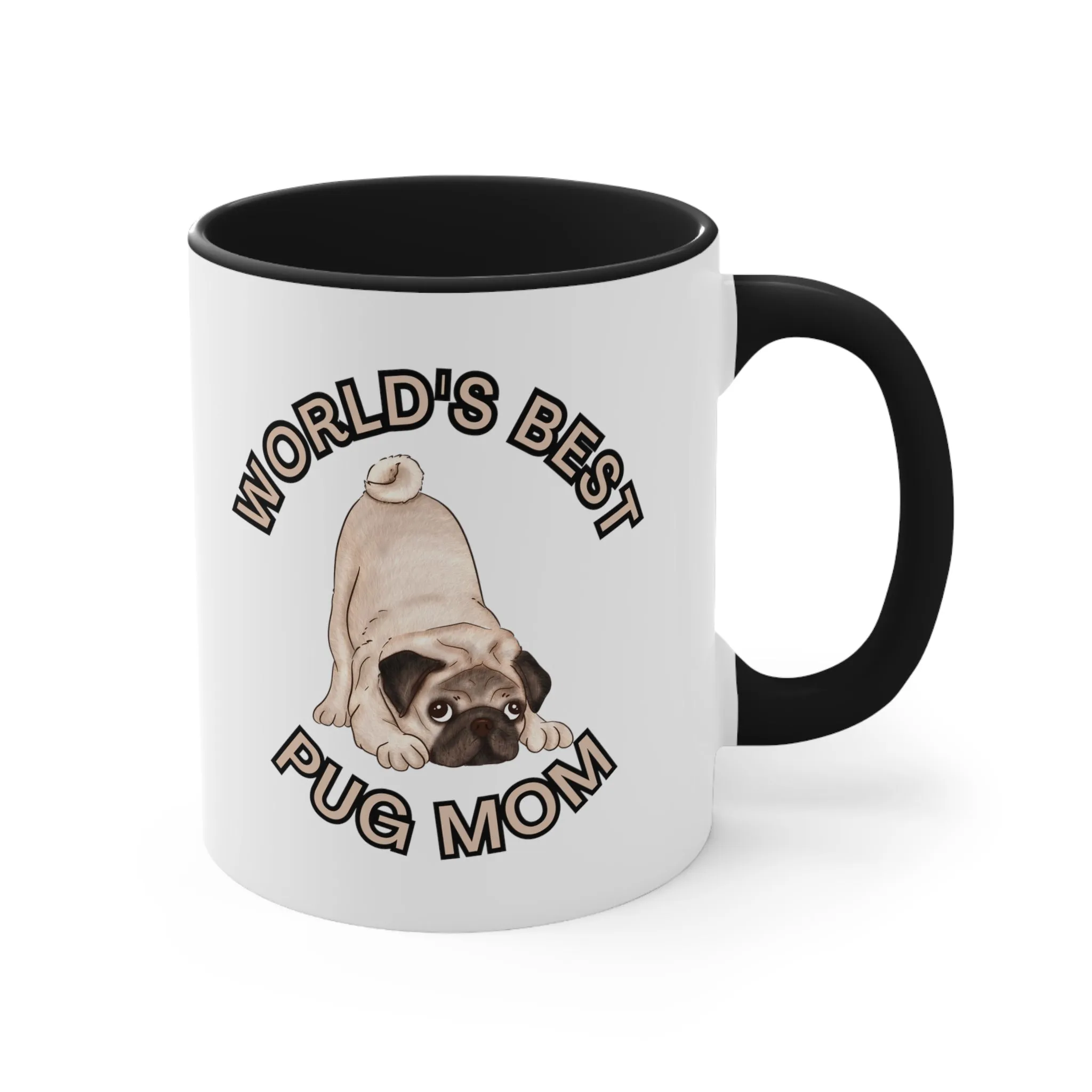 World's Best Pug Mom Multi-Color Coffee Mug for Dog Owners