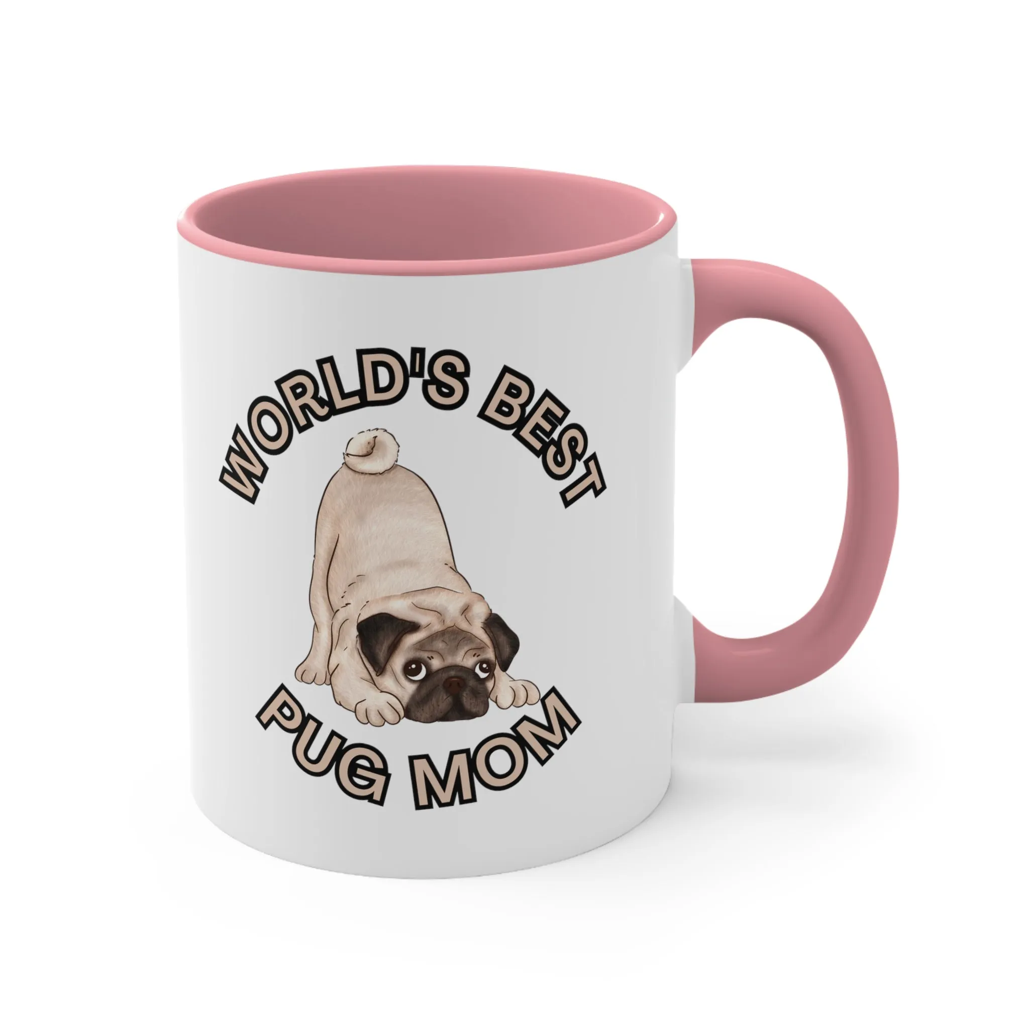 World's Best Pug Mom Multi-Color Coffee Mug for Dog Owners