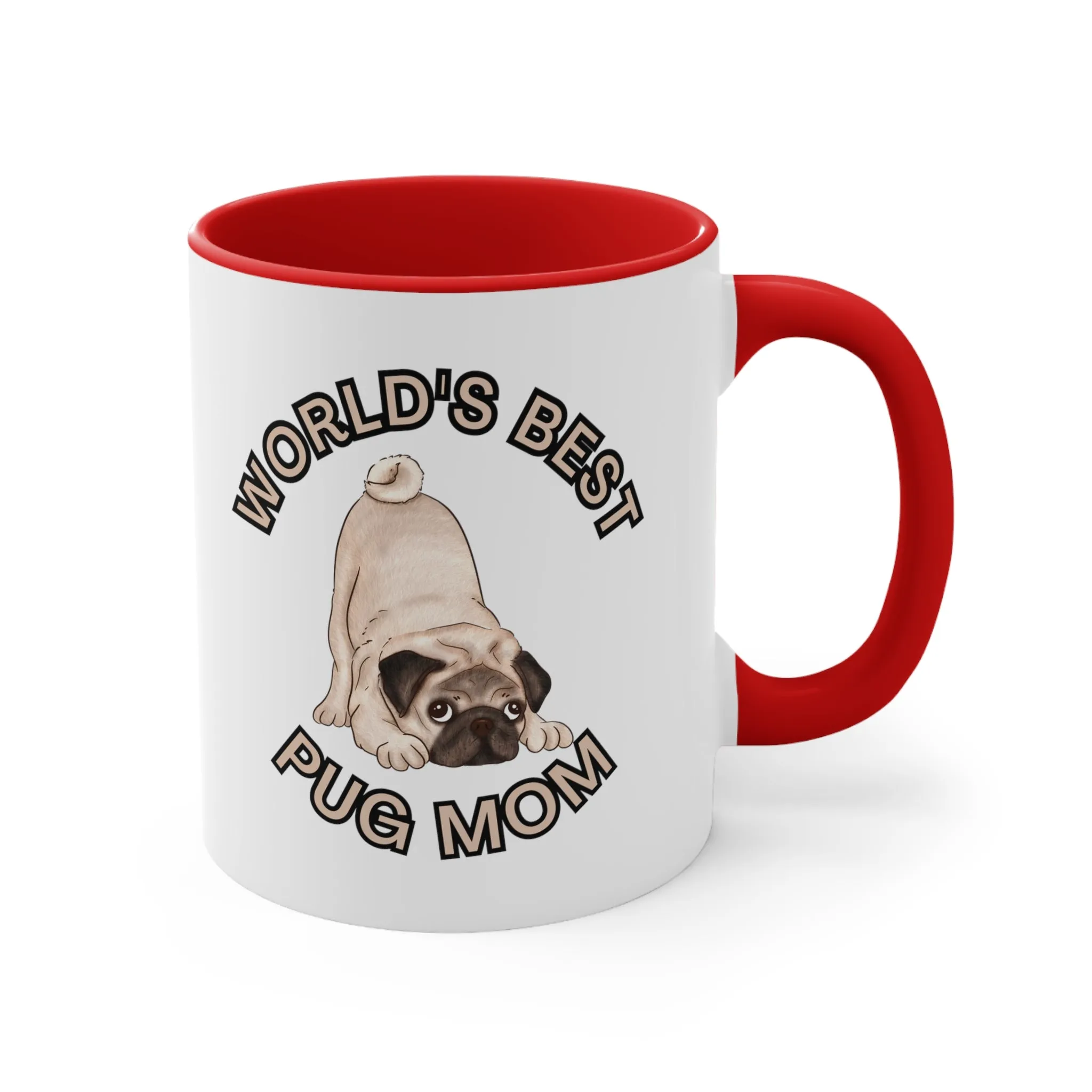 World's Best Pug Mom Multi-Color Coffee Mug for Dog Owners