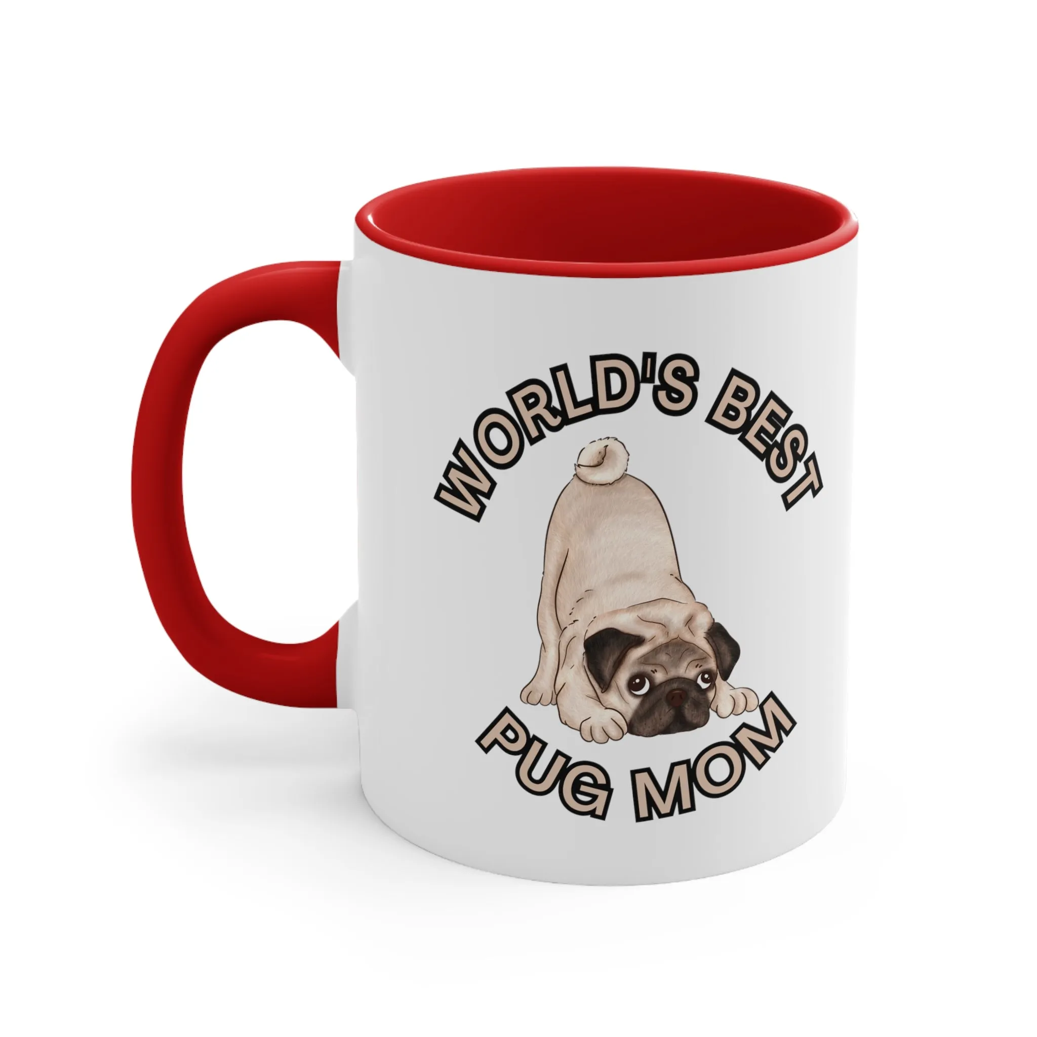 World's Best Pug Mom Multi-Color Coffee Mug for Dog Owners