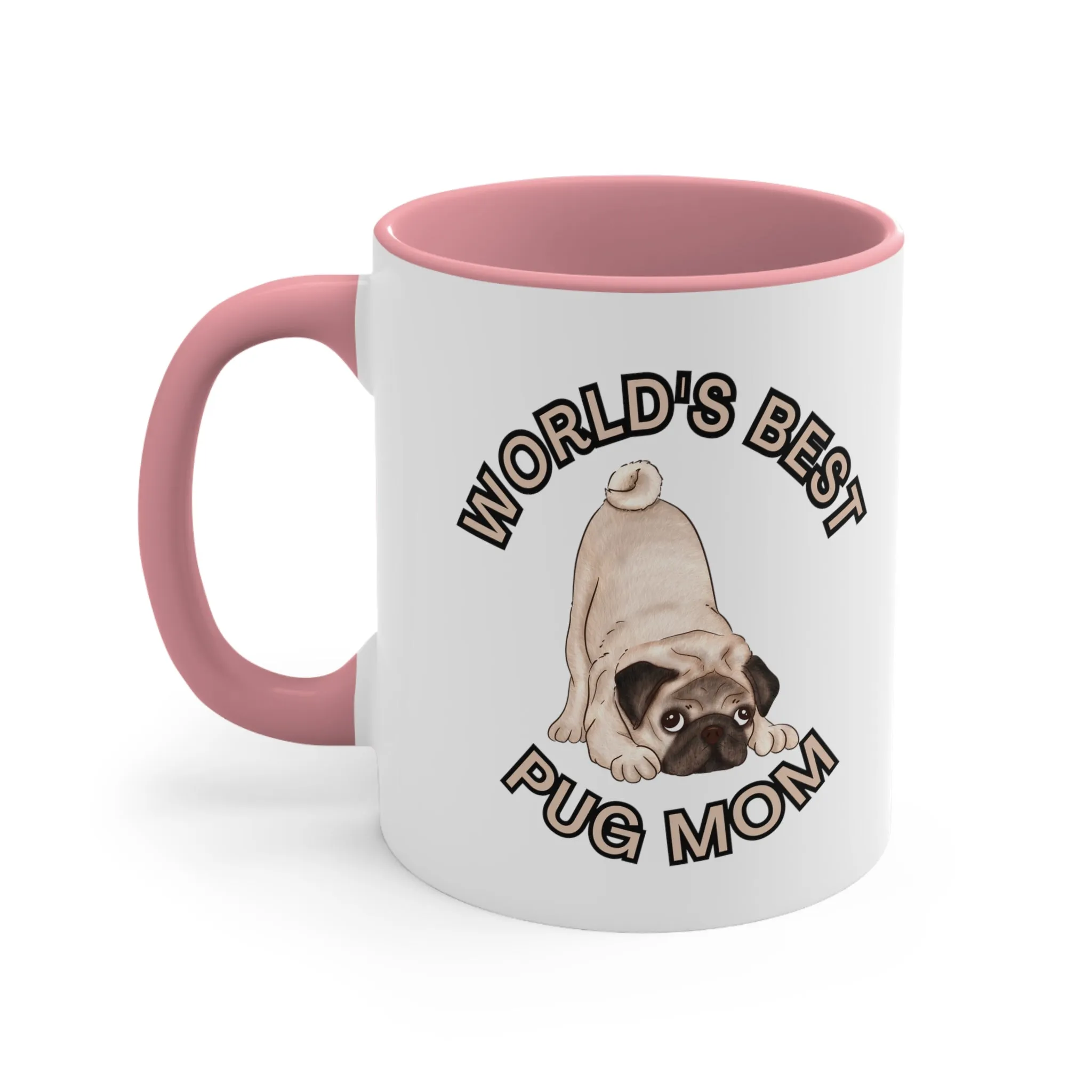 World's Best Pug Mom Multi-Color Coffee Mug for Dog Owners