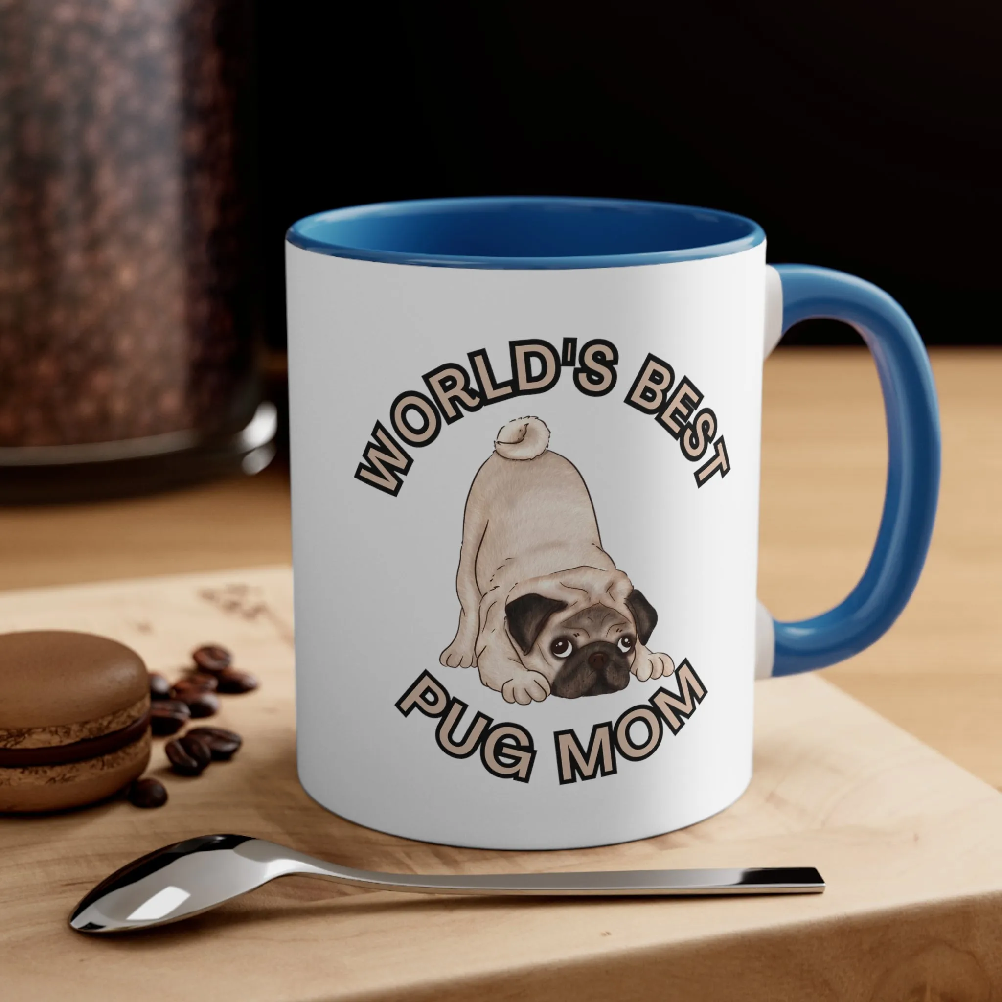 World's Best Pug Mom Multi-Color Coffee Mug for Dog Owners